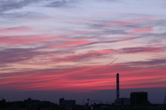 運動会の日の夕焼け