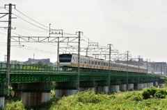 多摩川を渡る中央特快2