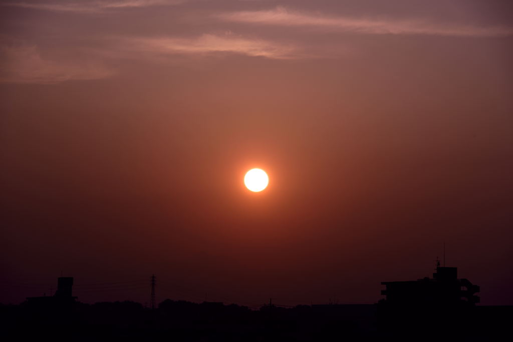 今日の夕陽
