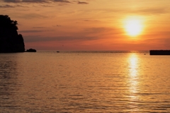 オホーツク海の夕陽1