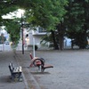 夕方のベンチ