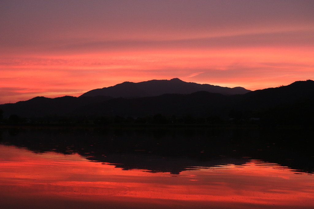 京都とある池の夕景 パート2