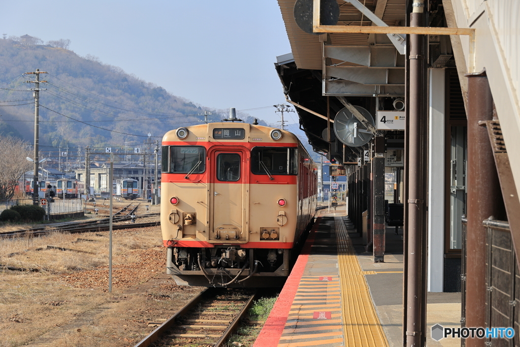 津山駅 到着