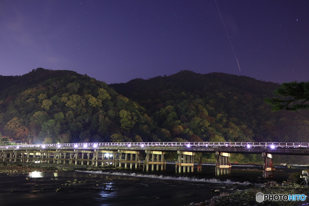 色づき始めた嵐山