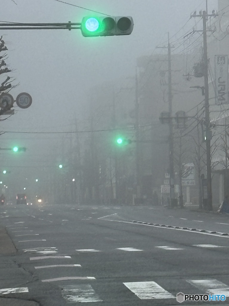 霧の京都市内