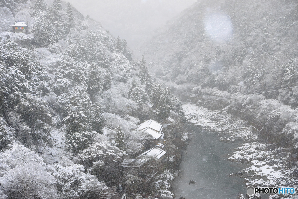 展望台から見る雪景色