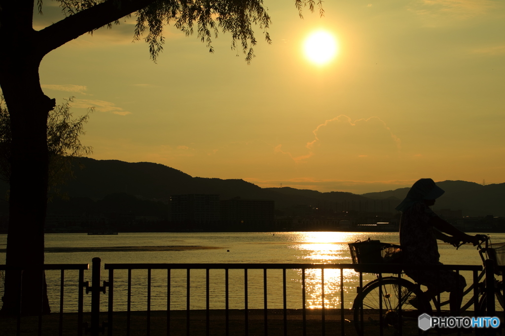 瀬田川の夕暮れ