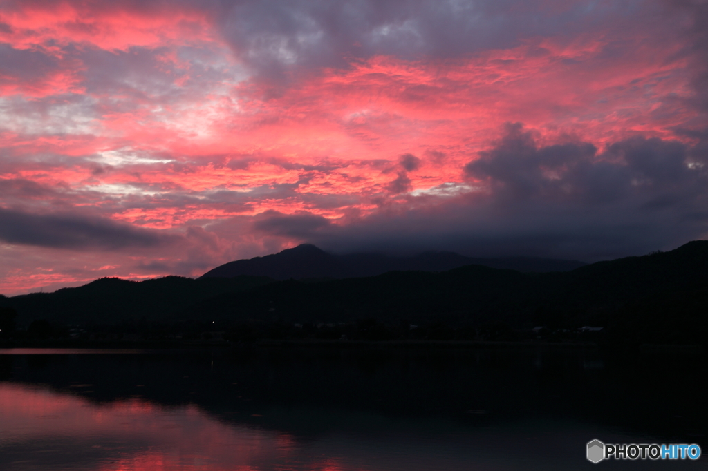 京都とある池の夕景パート3