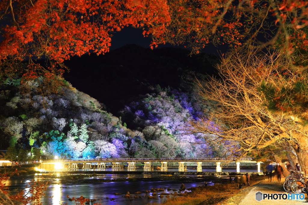 嵐山花灯路2021 紅葉と共に