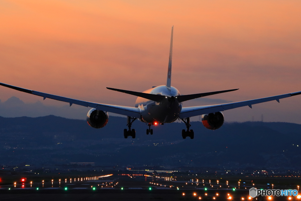 夕焼け landing①