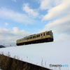 青空が見え始めた雪景色