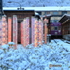 雪の嵐山駅