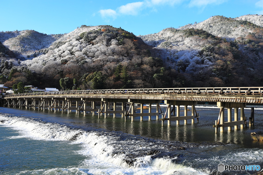 雪あがりの嵐山