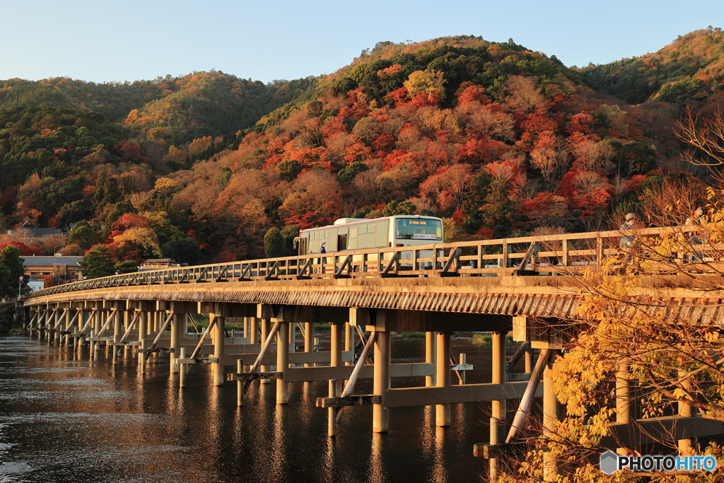 紅葉の嵐山 渡月橋