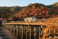 紅葉の嵐山 渡月橋