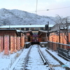 駅舎の雪景色