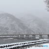雪の渡月橋#1