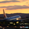 夕暮れの着陸機 #2