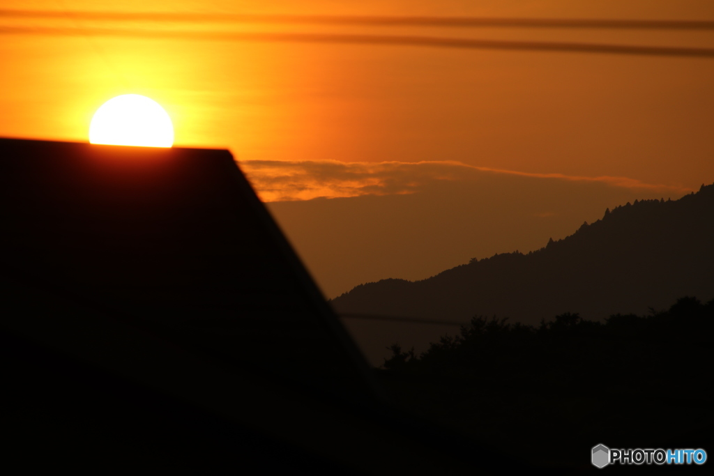 自宅から見た夕焼け