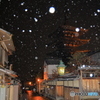 雪降る京都 八坂の塔