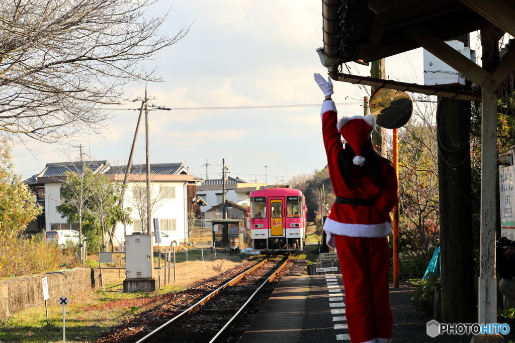 サンタ駅長さん