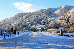 雪の渡月橋