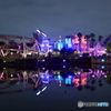 テーマパークの夜景