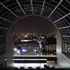 京都駅スカイウォーク隙間からの夜景