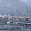 雪の嵐山