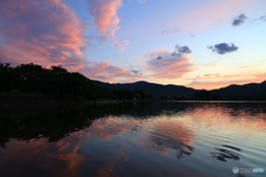 青空の夕焼け