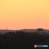 夕焼け空とお城？