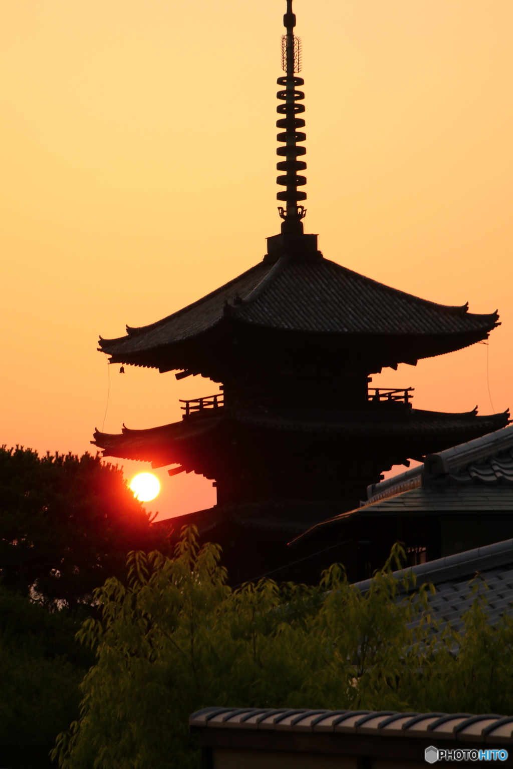 八坂の塔 夕焼け-1