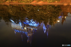 水に映るホグワーツ城