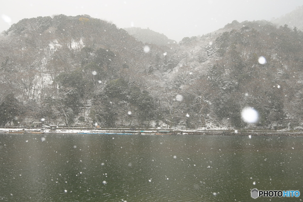 雪降る嵐山 #2