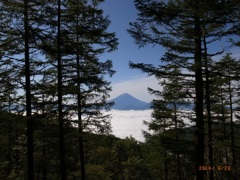 櫛形山から見える富士山