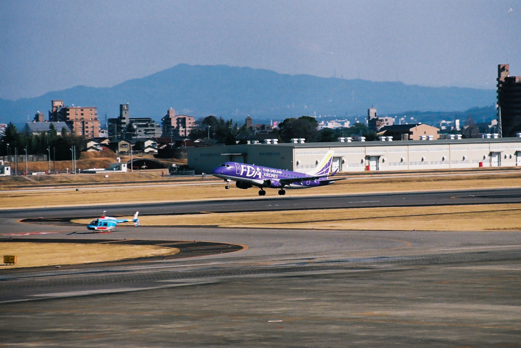 フィルムカメラで飛行機