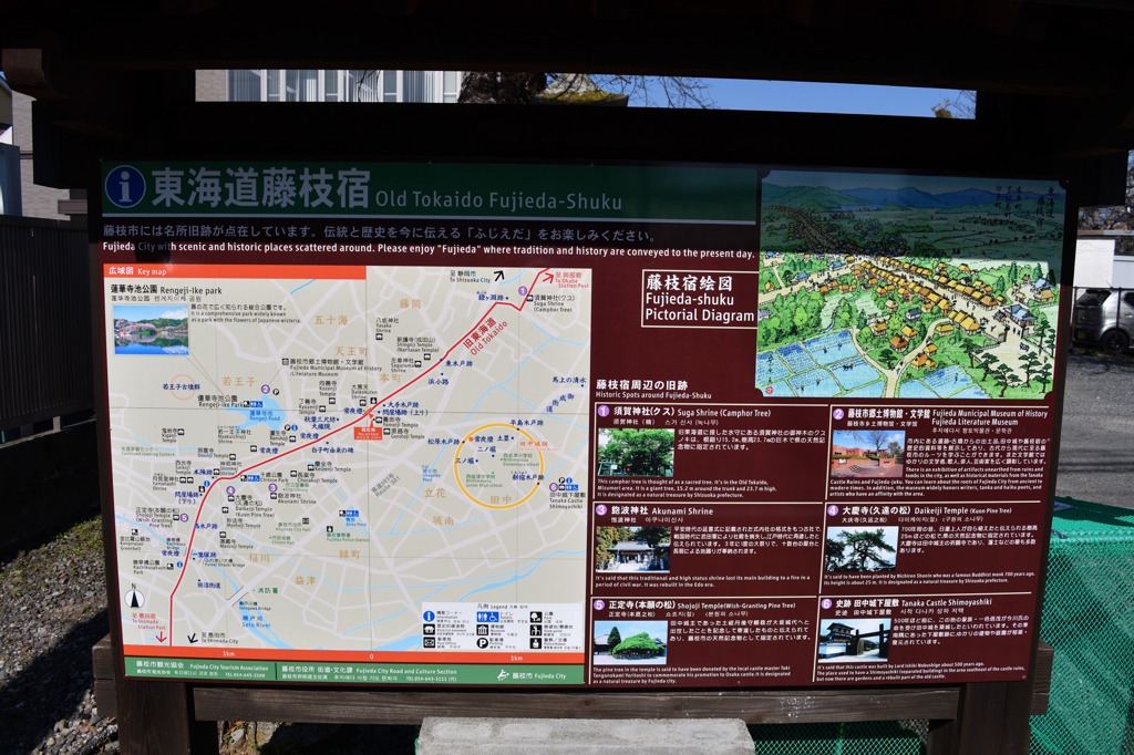 藤枝宿案内図
