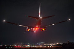 伊丹空港　千里川　夜景