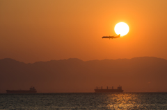 セントレアの夕日