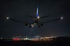 伊丹空港　千里川　夜景