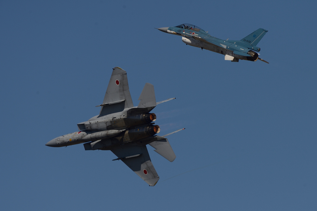 岐阜基地航空祭2015　F-15とF-2