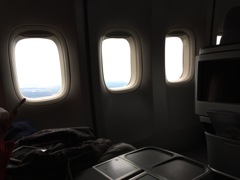 ルフトハンザ　上海-フランクフルト　B747-400　ビジネスクラス