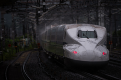 雨の米原駅