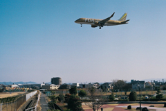 フィルムカメラで飛行機