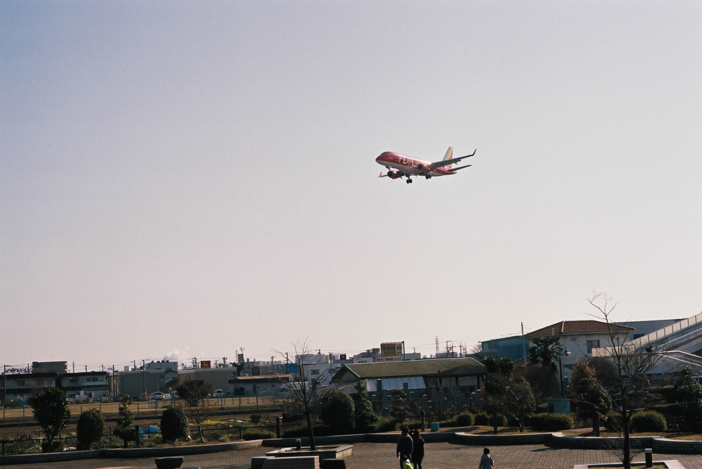 フィルムカメラで飛行機