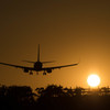 静岡空港の夕日