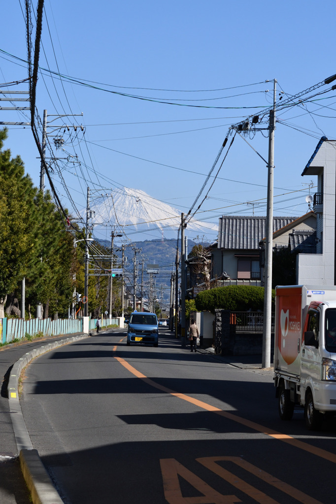 旧東海道　富士山