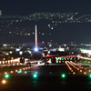 伊丹空港　千里川　夜景