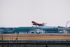 フィルムカメラで飛行機