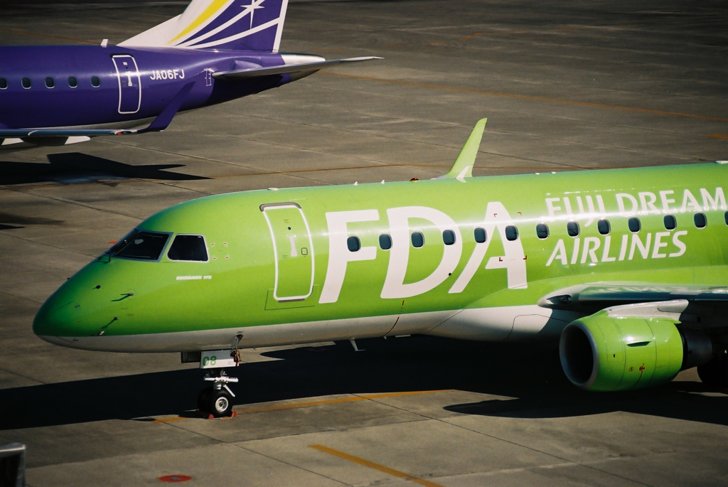 フィルムカメラで飛行機